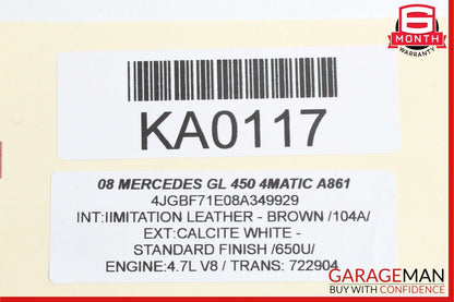 07-12 Mercedes X164 GL450 GL320 3rd Row Seat Folding Power Switch Button Brown