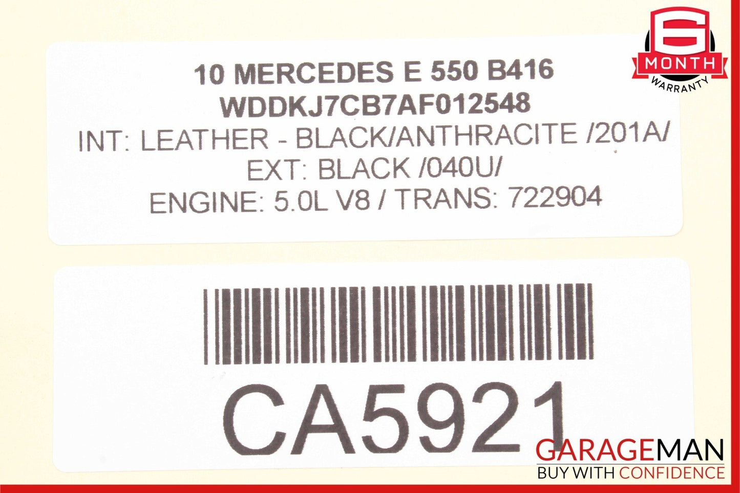 08-14 Mercedes W204 C300 E550 Power Brake Booster Master Cylinder Reservoir Assy
