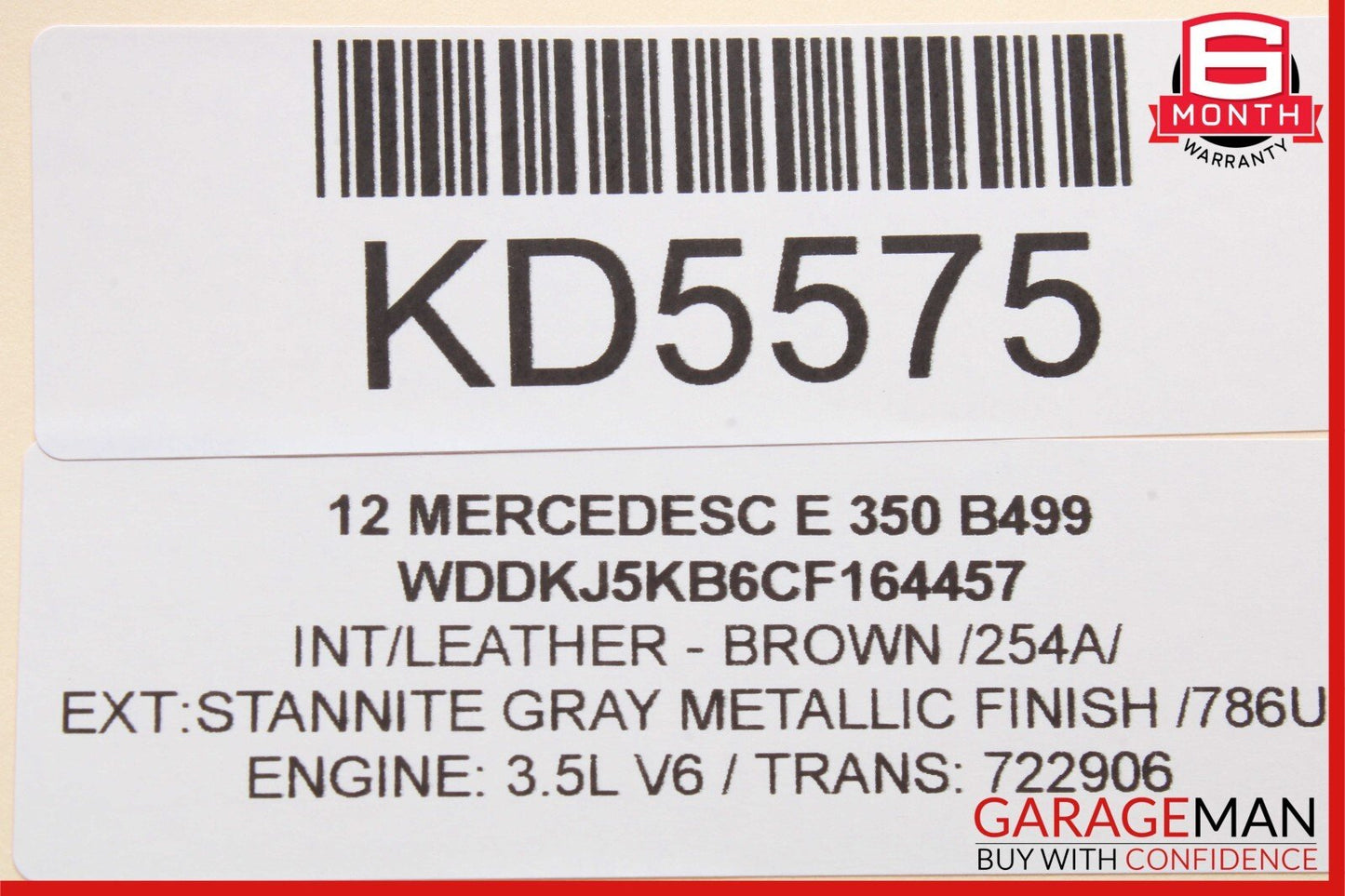 10-20 Mercedes W212 E350 E550 Real Left Window Regulator Motor 2078200542 OEM