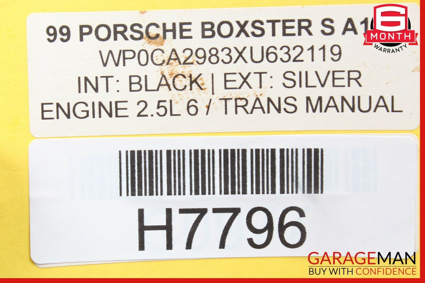 97-04 Porsche Boxster 986 Rear Trunk 3rd Third Stop Brake Tail Light Lamp