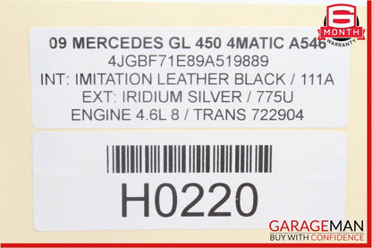 06-12 Mercedes ML450 GL450 Rear Right Side Quarter Window Regulator Motor