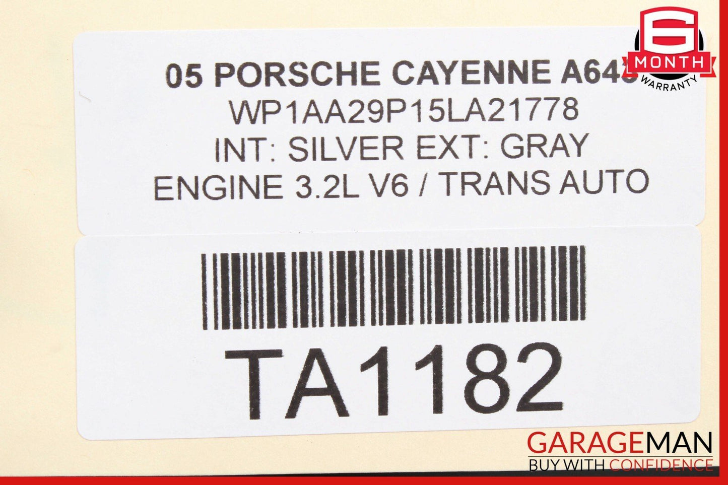03-06 Porsche Cayenne Turbo S Rear Trunk Tailgate Liftgate Hatch Shell Panel