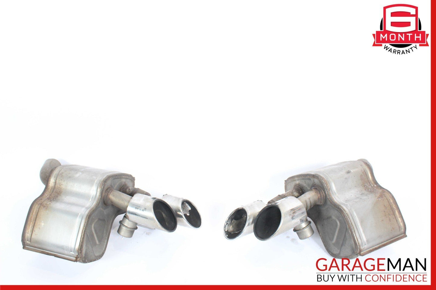 14-17 Maserati Ghibli Rear Left & Right Side Exhaust Muffler Tip Pipe Set of 2