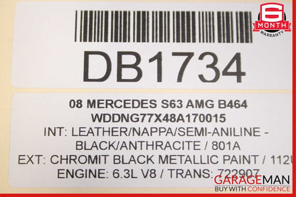 08-13 Mercedes W221 S63 AMG Front Right Passenger Seat Cushion Lower Bottom OEM