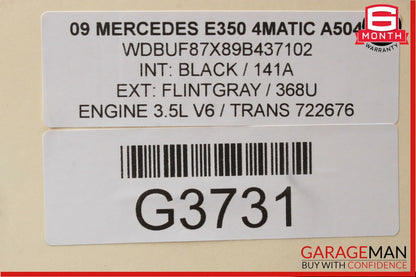 03-09 Mercedes W211 E350 Rear Right Passenger Exterior Door Handle Flintgray