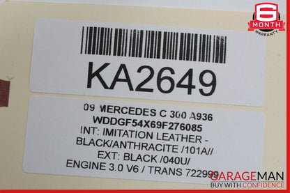 08-14 Mercedes W204 C350 C300 Rear Left Door Window Regulator Motor OEM