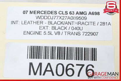 06-08 Mercedes W219 CLS63 AMG Front Left Driver Side Mirror Door Rear View OEM