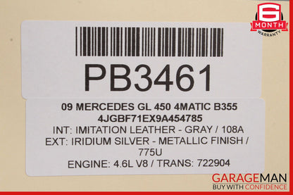 07-12 Mercedes X164 GL450 GL550 Seat Cushion Top Upper Front Left Side OEM