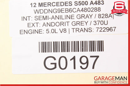 10-13 Mercedes W221 S450 S550 S63 AMG Rear Sam Fuse Box Relay Control Assembly