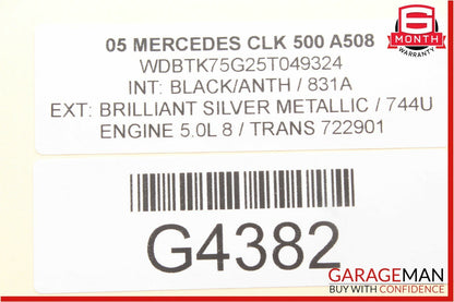 01-04 Mercedes CLK500 C240 Center Dash Hazard Light Door Lock Control Switch OEM