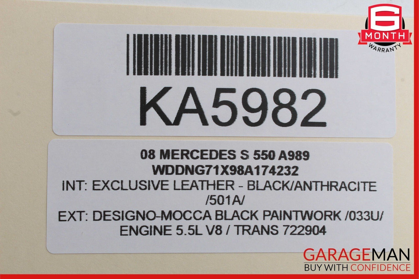 07-13 Mercedes W221 S550 S600 Front Right Side Tweeter Speaker Trim Cover Black