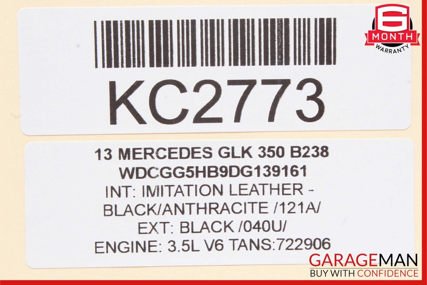 10-15 Mercedes X204 GLK350 Front or Rear Right Exterior Door Handle Keyless Go