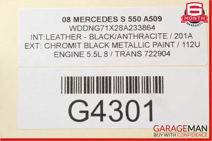 07-14 Mercedes W221 S550 ESP Parking Assist Suspension Switch Controller Module