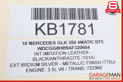 08-12 Mercedes X204 GLK350 C280 C300 3 Spoke Steering Wheel 2044601203 Black OEM