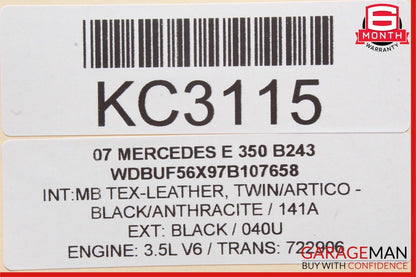 03-09 Mercedes W211 E350 E320 Exterior Door Handle Rear Right Black OEM