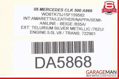 03-09 Mercedes W209 CLK350 CLK500 Right Door Lock Latch Actuator 2097200435 OEM