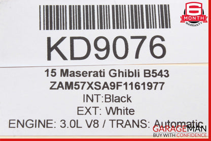 14-19 Maserati Ghibli M157 Fuel Gas Tank Charcoal Canister Filter w/ Pipe OEM