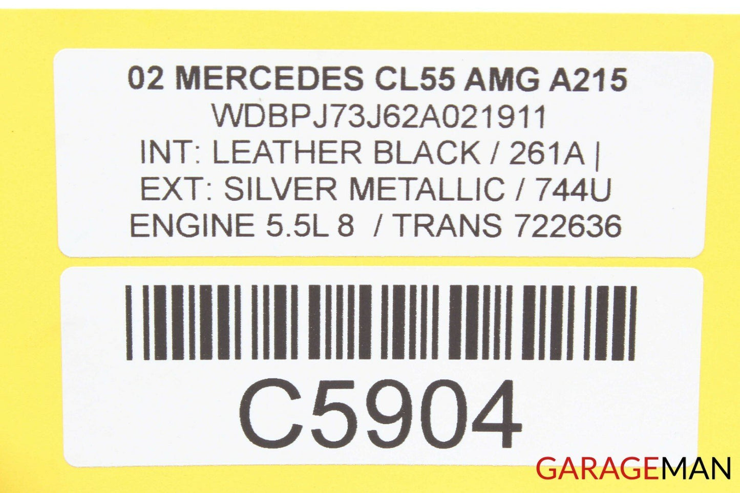 00-06 MERCEDES W215 CL55 S55 AMG SEAT VACUUM PUMP RESERVOIR TANK OEM