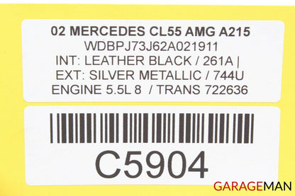 00-06 MERCEDES W215 CL55 S55 AMG SEAT VACUUM PUMP RESERVOIR TANK OEM