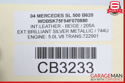 03-08 Mercedes R230 SL500 Engine Radiator A/C AC Air Condenser Oil Cooler Assy