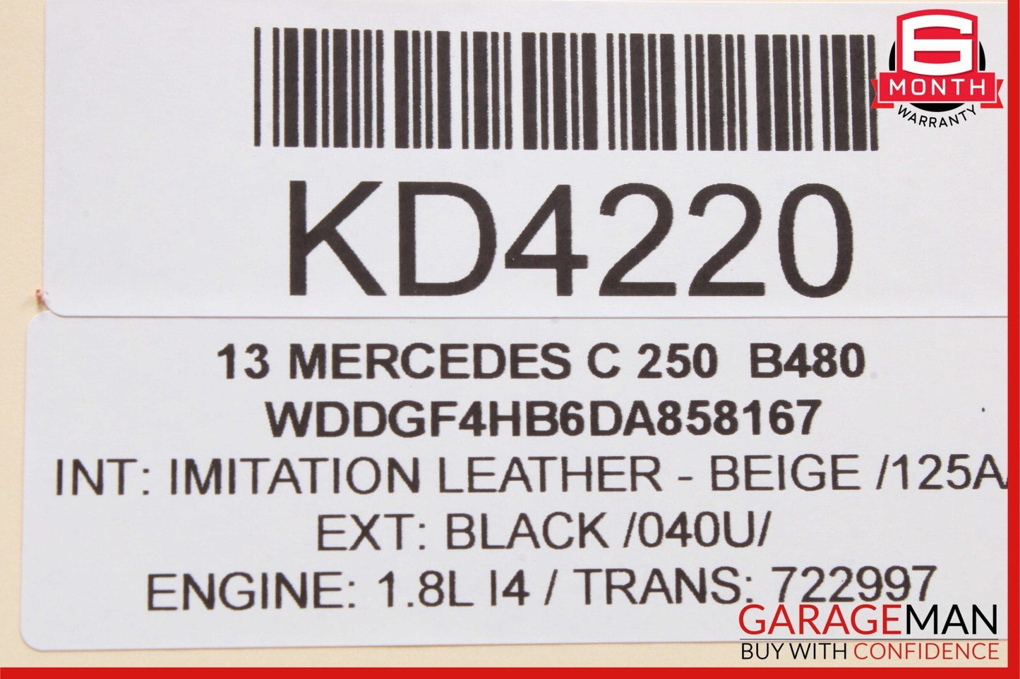 08-16 Mercedes C250 E350 GLK350 E550 Rear Left Door Window Regulator Motor Unit