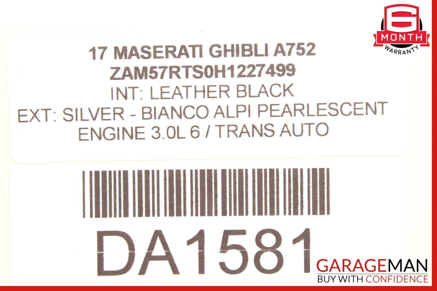 14-17 Maserati Ghibli Rear Left / Right Side Seatbelt Seat Belt Retractor Black
