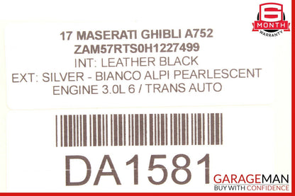 14-17 Maserati Ghibli Rear Left / Right Side Seatbelt Seat Belt Retractor Black