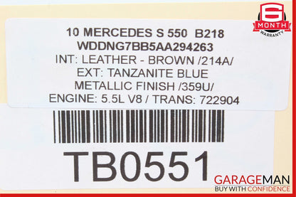 07-14 Mercedes W221 S550 CL550 Rear Left Airmatic Suspension Shock Strut OEM