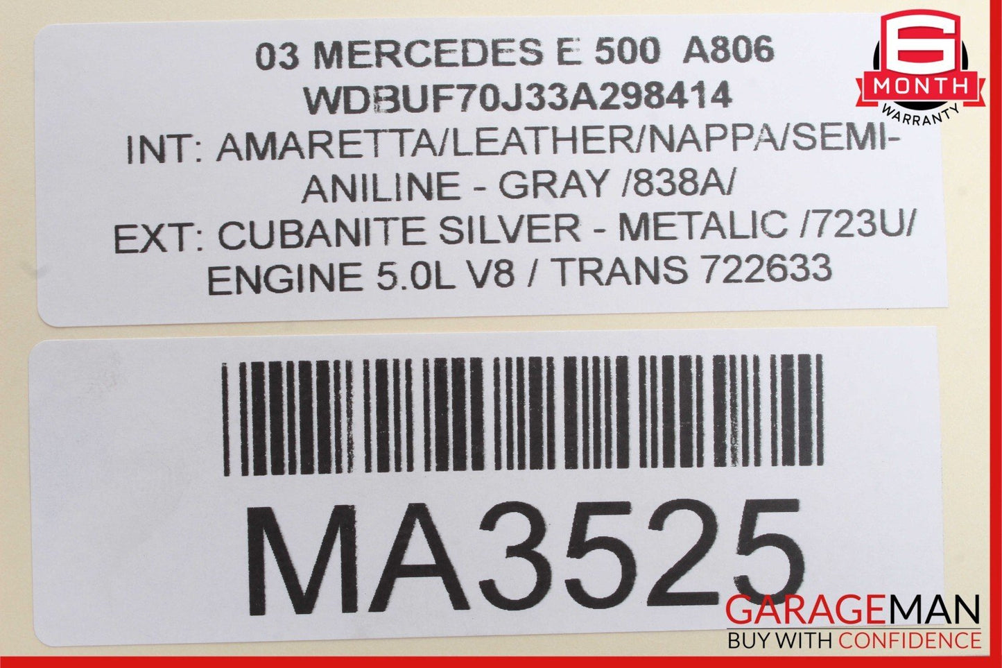 03-06 Mercedes W211 E320 E500 Rear Left Driver Side Door Control Module OEM