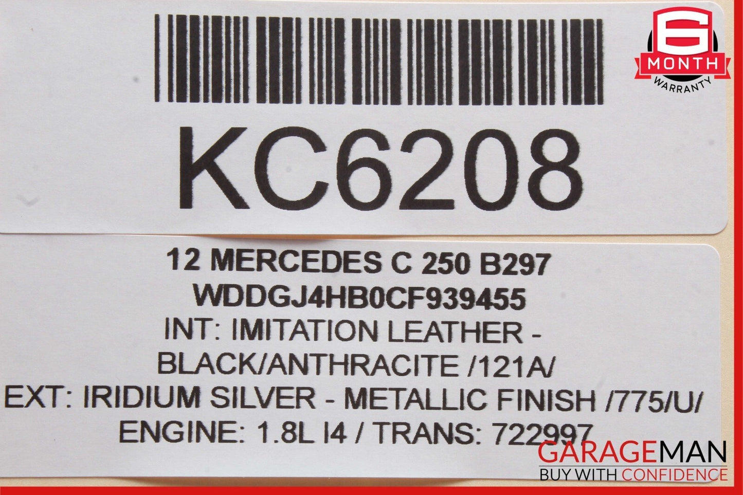 12-15 Mercedes W204 C250 SLK250 Air Intake Cleaner Filter Housing Box OEM