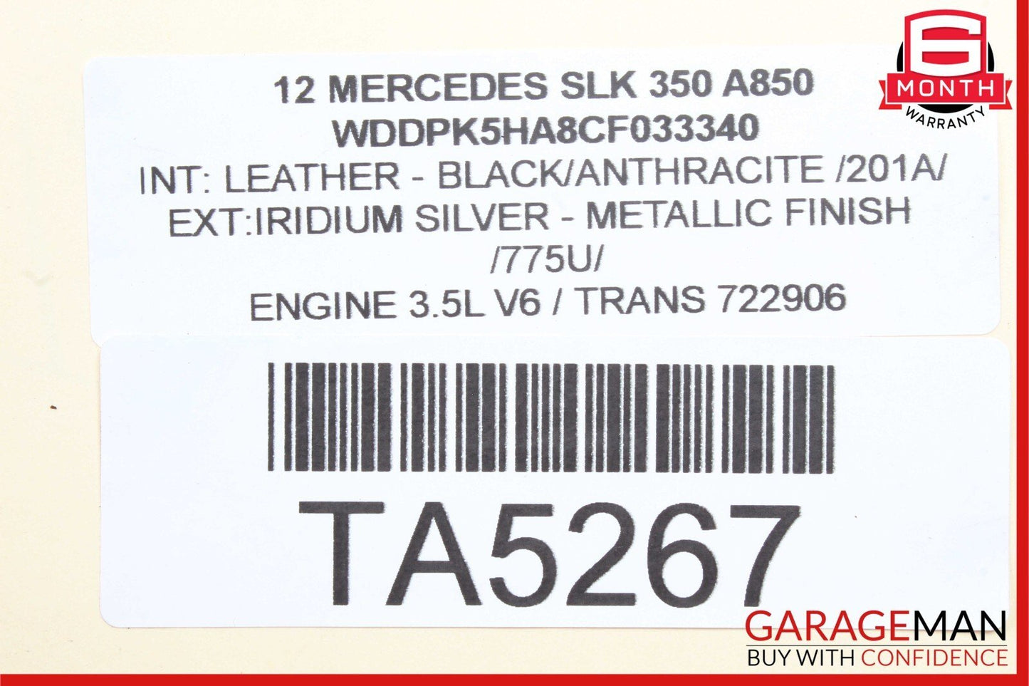 12-16 Mercedes R172 SLK350 C350 AC A/C Cooling Radiator Condenser Assembly OEM