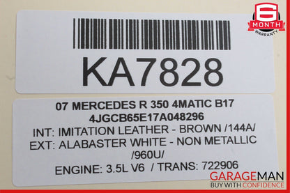 06-13 Mercedes W251 R350 R500 Rear Left Driver Side Quarter Sound Audio Speaker