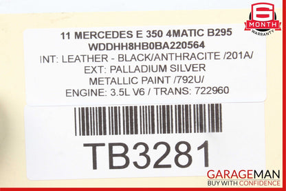 10-16 Mercedes W212 E350 4MATIC Panorama Pano Roof Sun Shade Roller Blind OEM