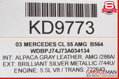 00-06 Mercedes W215 CL55 AMG Rear A/C Heater Climate Control Vent Switch Trim