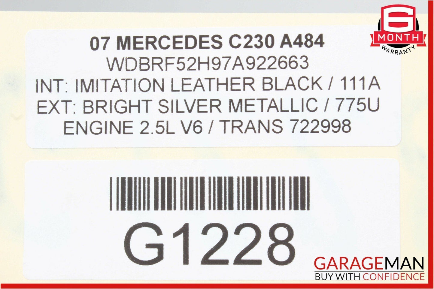 01-07 Mercedes W203 C230 Sport Left Skirt Rocker Panel Molding Bright Silver