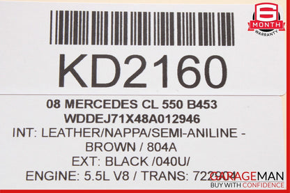 07-10 Mercedes W221 S550 CL550 Steering Column Control Switches Assembly Brown