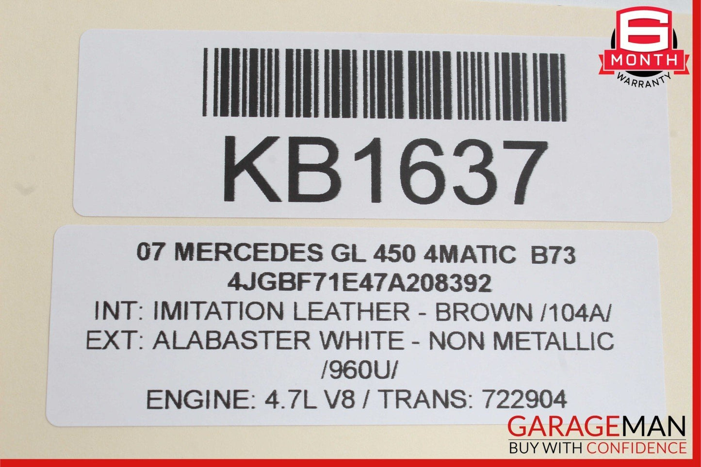 06-13 Mercedes X164 GL450 ML500 Front Left Side Door Control Module Unit OEM