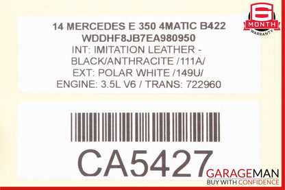 08-16 Mercedes W212 E350 C250 C350 Front Left Door Window Regulator Motor OEM