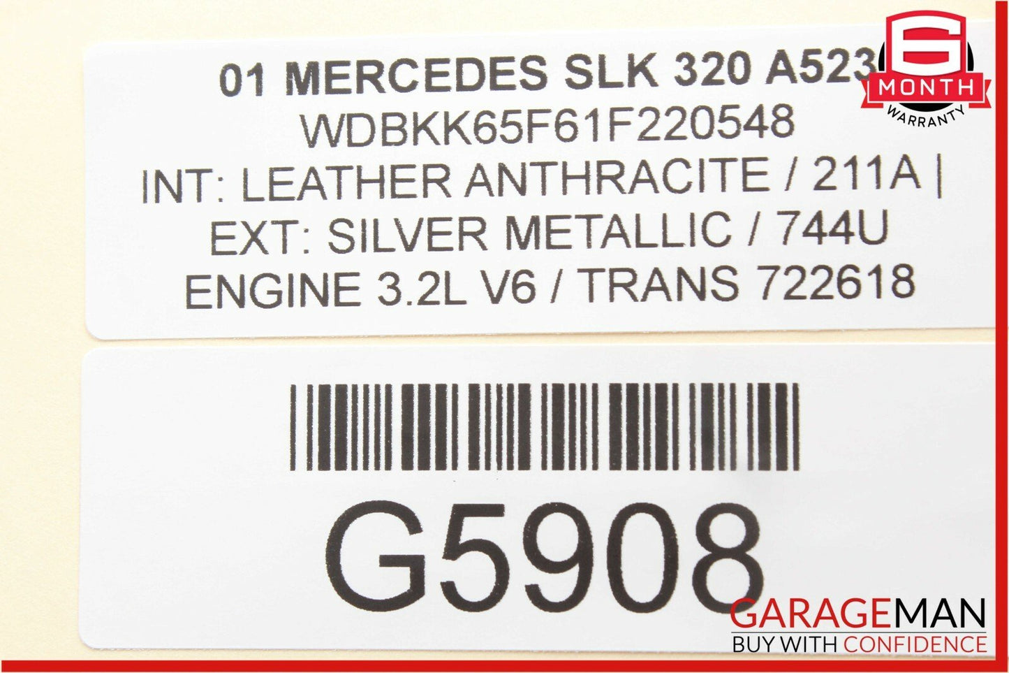 97-04 Mercedes R170 SLK230 SLK320 High Tone Horn Siren Alarm Signal 500Hz OEM