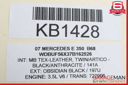 03-09 Mercedes W211 E320 E350 E63 AMG Rear Right Side Door Control Module Unit