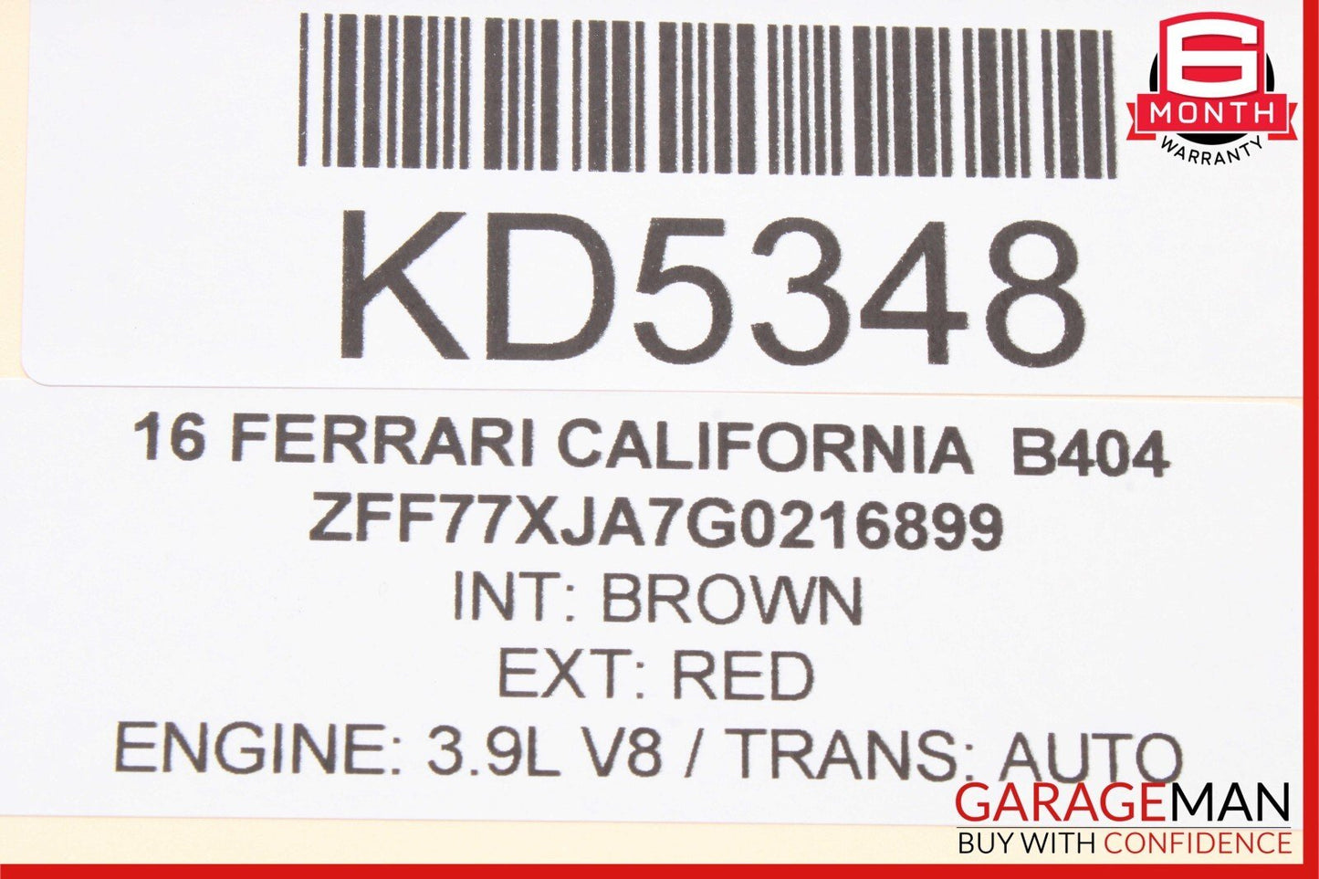 15-18 Ferrari California T Front Left A Pillar Windshield Cover Trim Panel OEM
