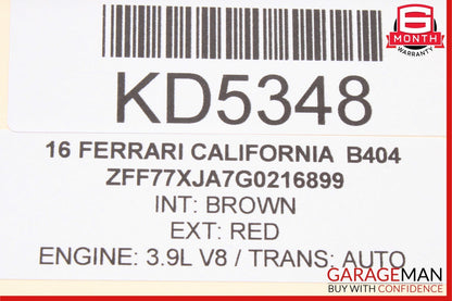 15-18 Ferrari California T Front Left A Pillar Windshield Cover Trim Panel OEM