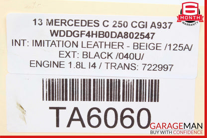 08-14 Mercedes W204 C300 C350 C250 RWD Front Left Wishbone Curved Control Arm