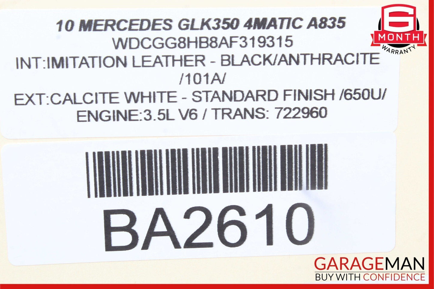 10-15 Mercedes X204 GLK350 Rear Left / Right Side Upper Rearward Control Arm