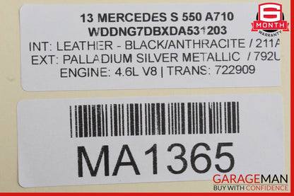 10-13 Mercedes W221 S400 S550 Power Steering Fluid Reservoir