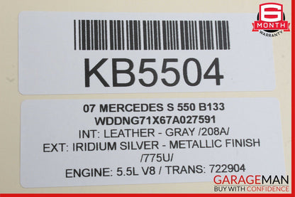 07-14 Mercedes W221 S550 Center Dash Heater Switch Control Panel Assembly OEM