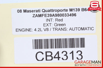 03-10 Maserati Quattroporte M139 Front Left Side Spindle Knuckle Hub Bearing