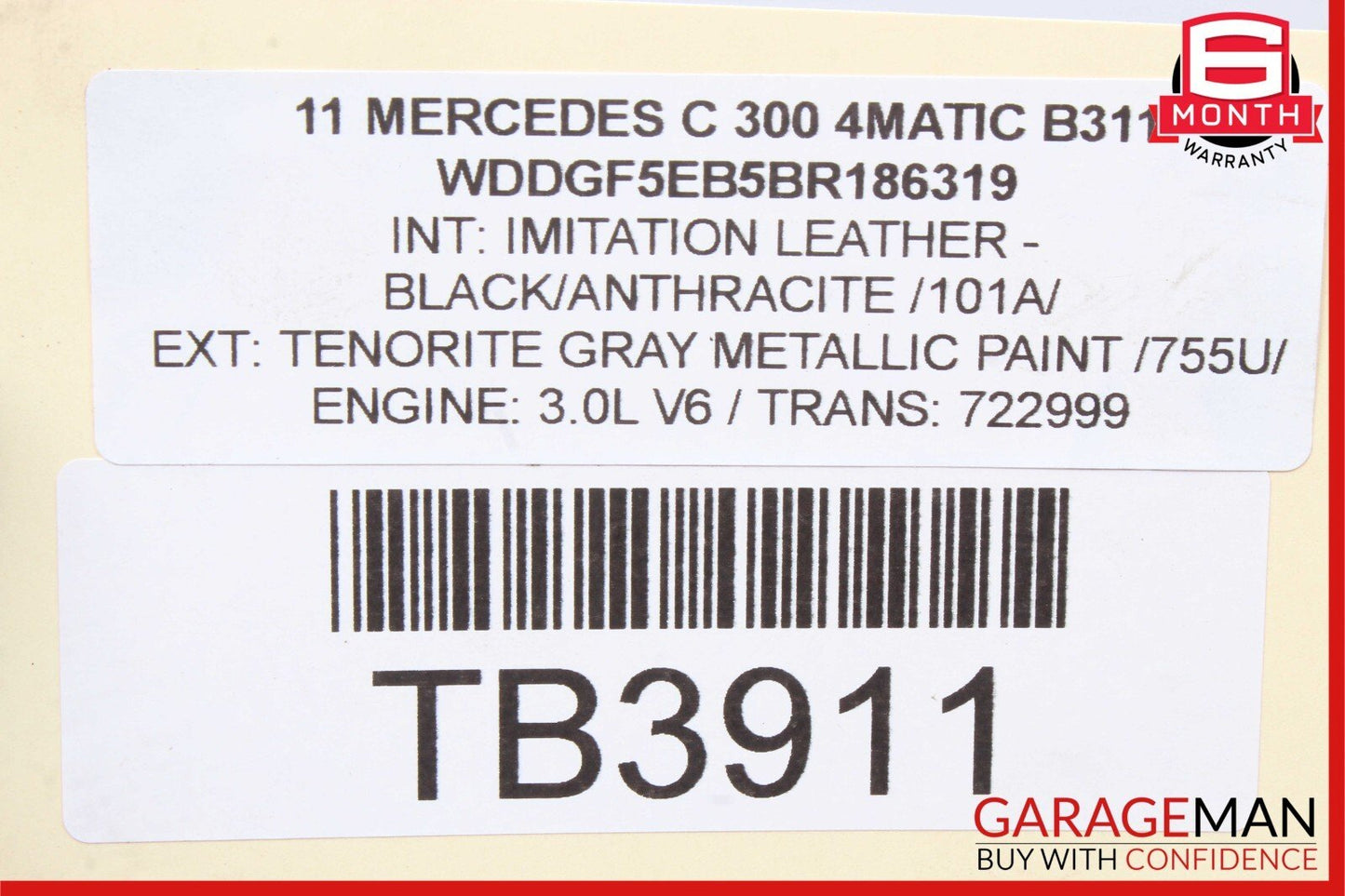 08-14 Mercedes W204 C300 C250 Upper Radiator Core Support Bar OEM