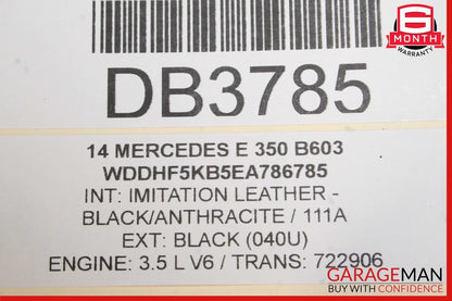 14-16 Mercedes W212 E350 E550 Front Dashboard Dash Board Panel Assembly Black