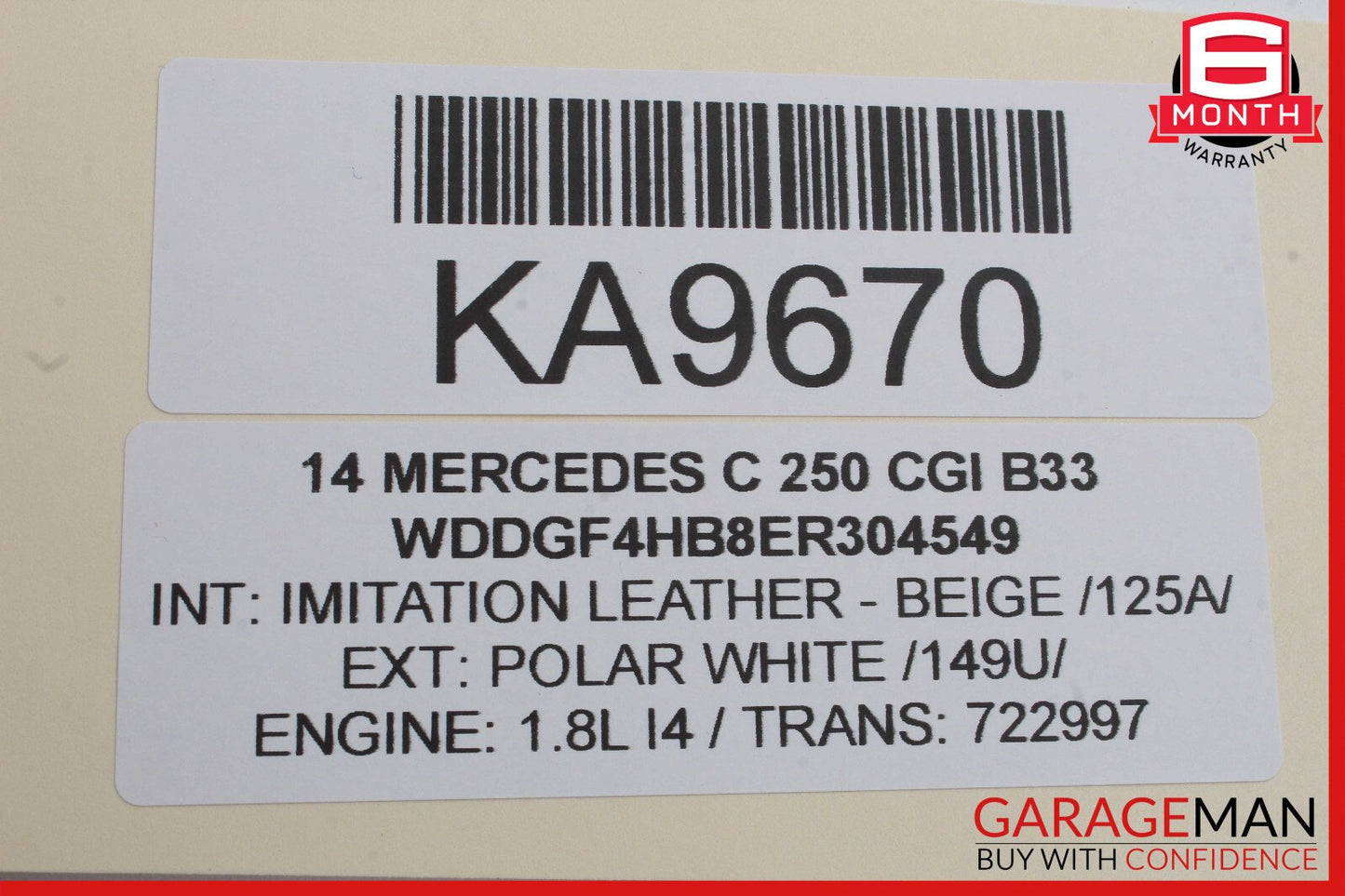 12-14 Mercedes W204 C250 C300 Front Left Side Mirror Door Rear View OEM